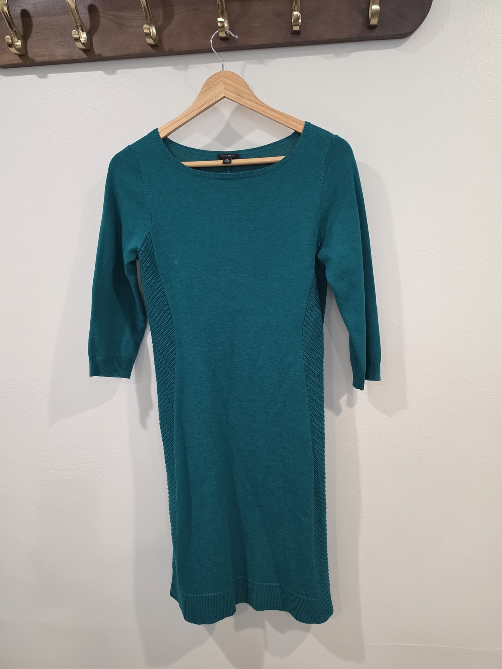Ann Taylor Teal Knit Midi Dress